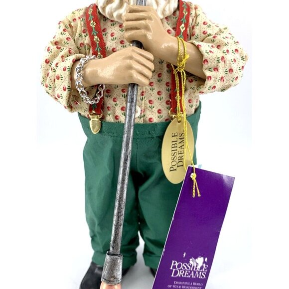 Clothtique Santa Possible Dreams Glassworks Glass Blowing 10" NWT 2000 Vintage - Picture 3 of 10